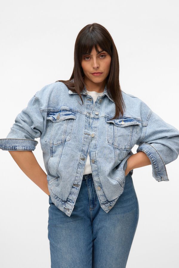 Vero Moda Curve Casaco de ganga tamanho grande Azul