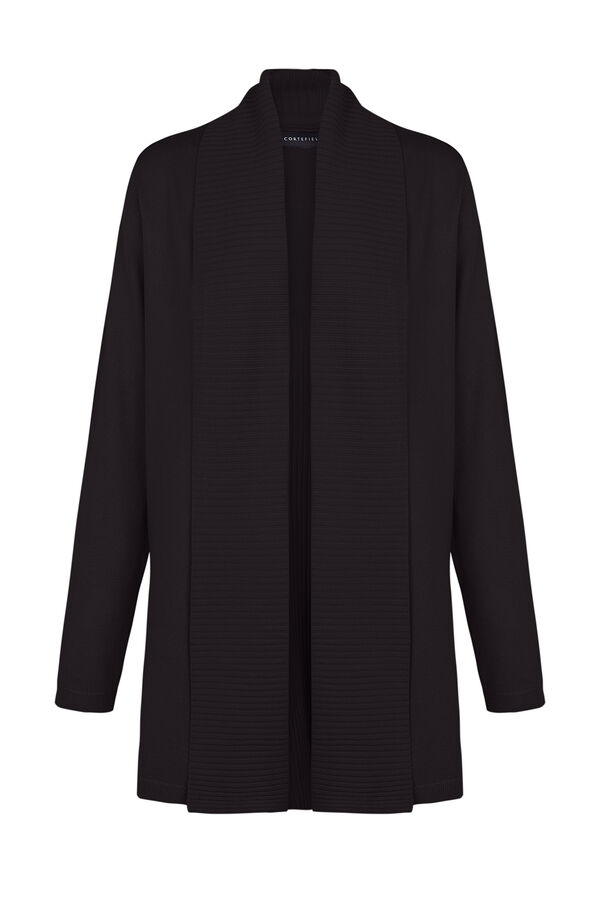Cortefiel Cardigan with shawl neckline Black