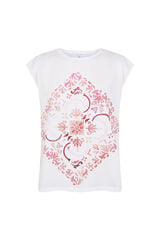 Cortefiel Printed T-shirt Printed white
