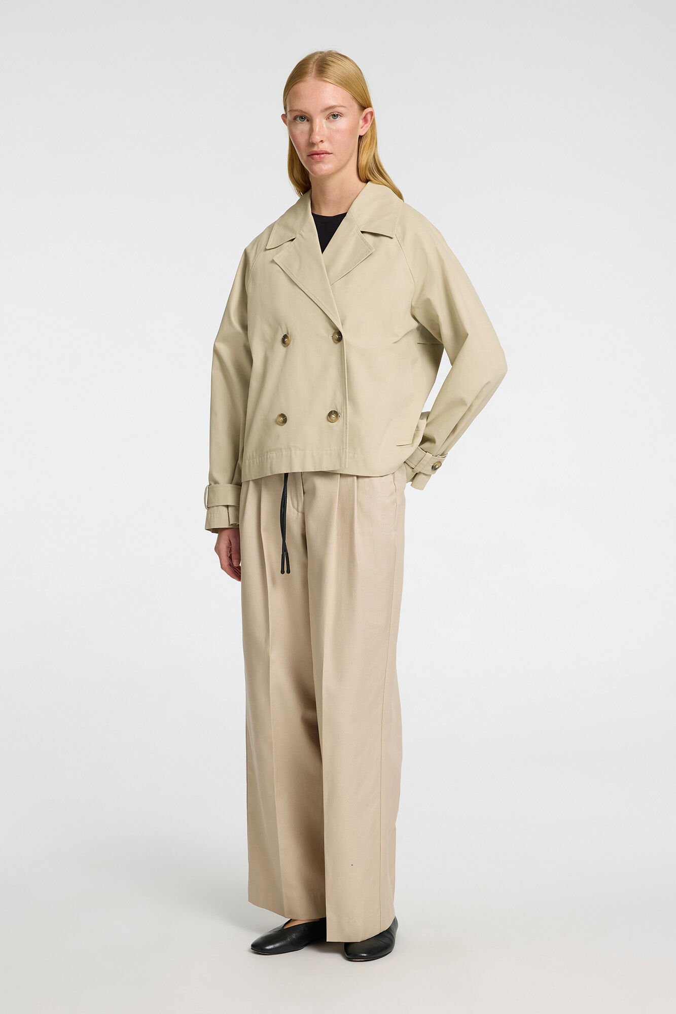 Selected Gabardine curto 100% algod&atilde;o