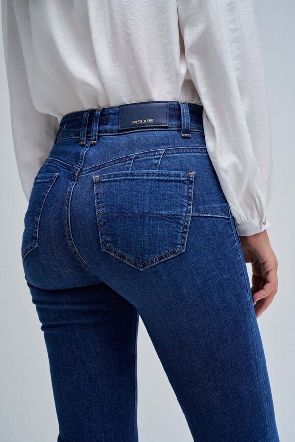 Salsa Jeans Calça jeans bootcut push up Destiny Azul