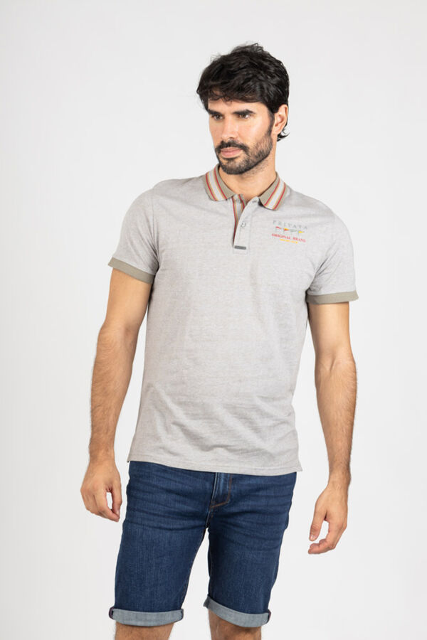 Privata Short sleeve polo shirt Grey
