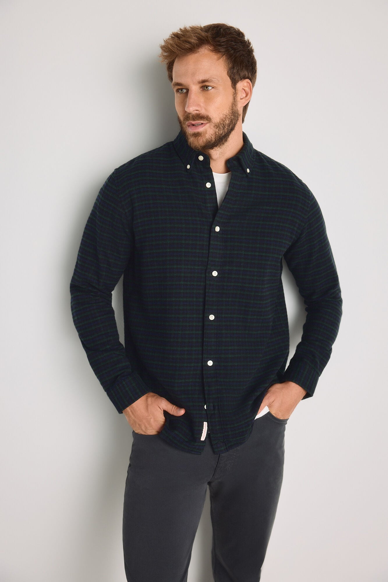 Jack & Jones Camisa regular 100% algod&atilde;o