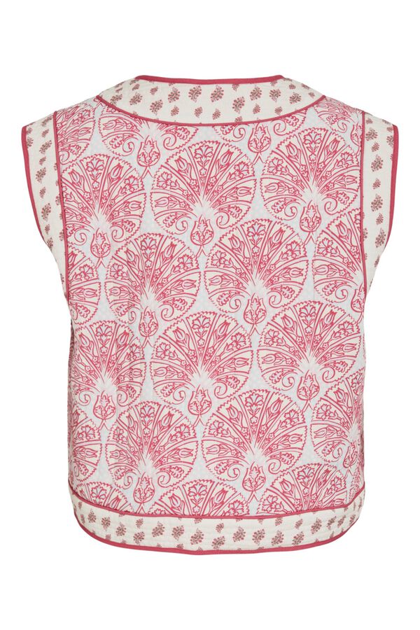 Vila Colete acolchoado estampado com la&ccedil;os Subiu