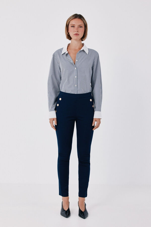Cortefiel Legging with snaps Navy