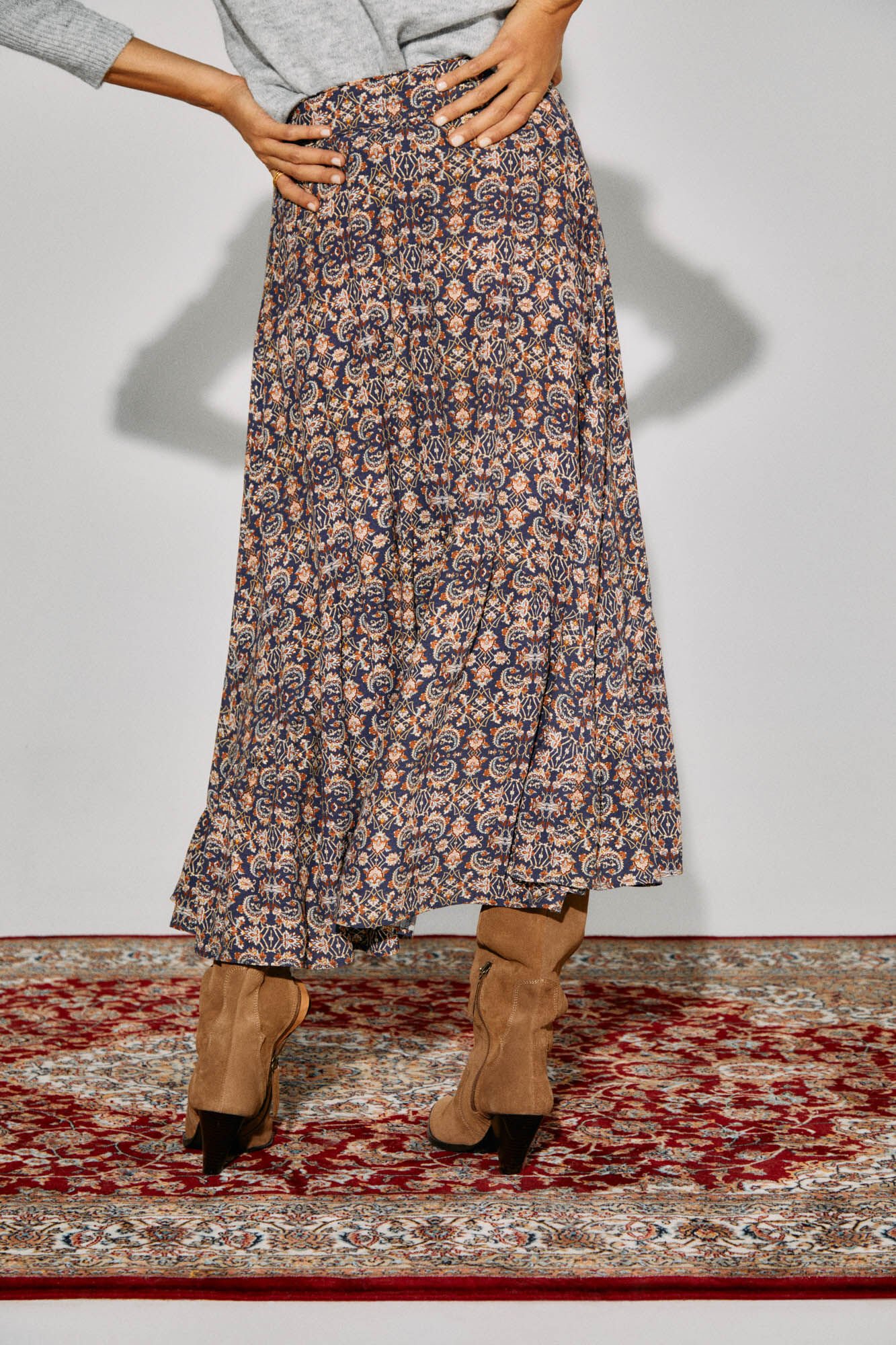 Printed layered skirt Women s skirts Cortefiel