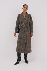 Cortefiel Long fabric coat Multicolour