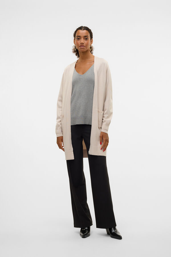 Vero Moda Cardigan midi aberto Cinzento