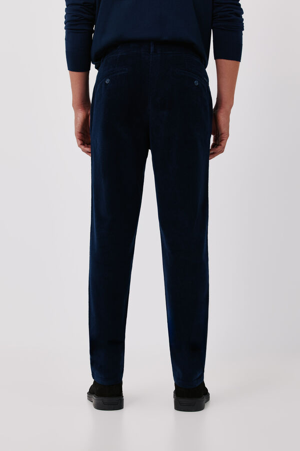 Cortefiel Cal&ccedil;as chino em bombazina comfort regular Azul
