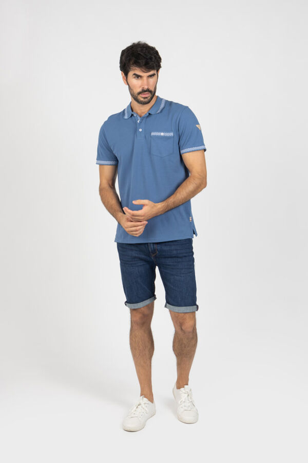 Privata Short sleeve polo shirt Blue