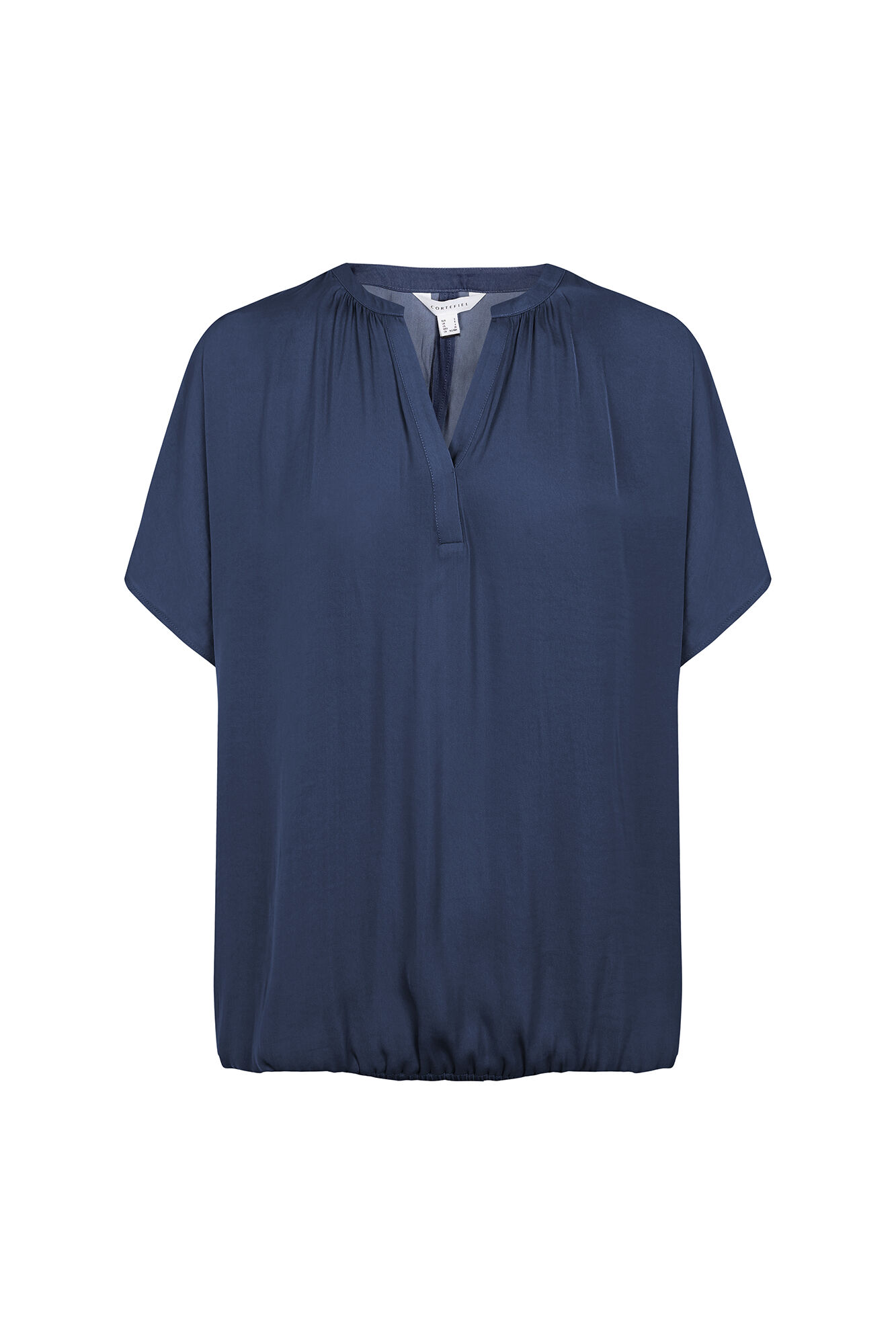 Cortefiel Satin-finish short sleeve blouse