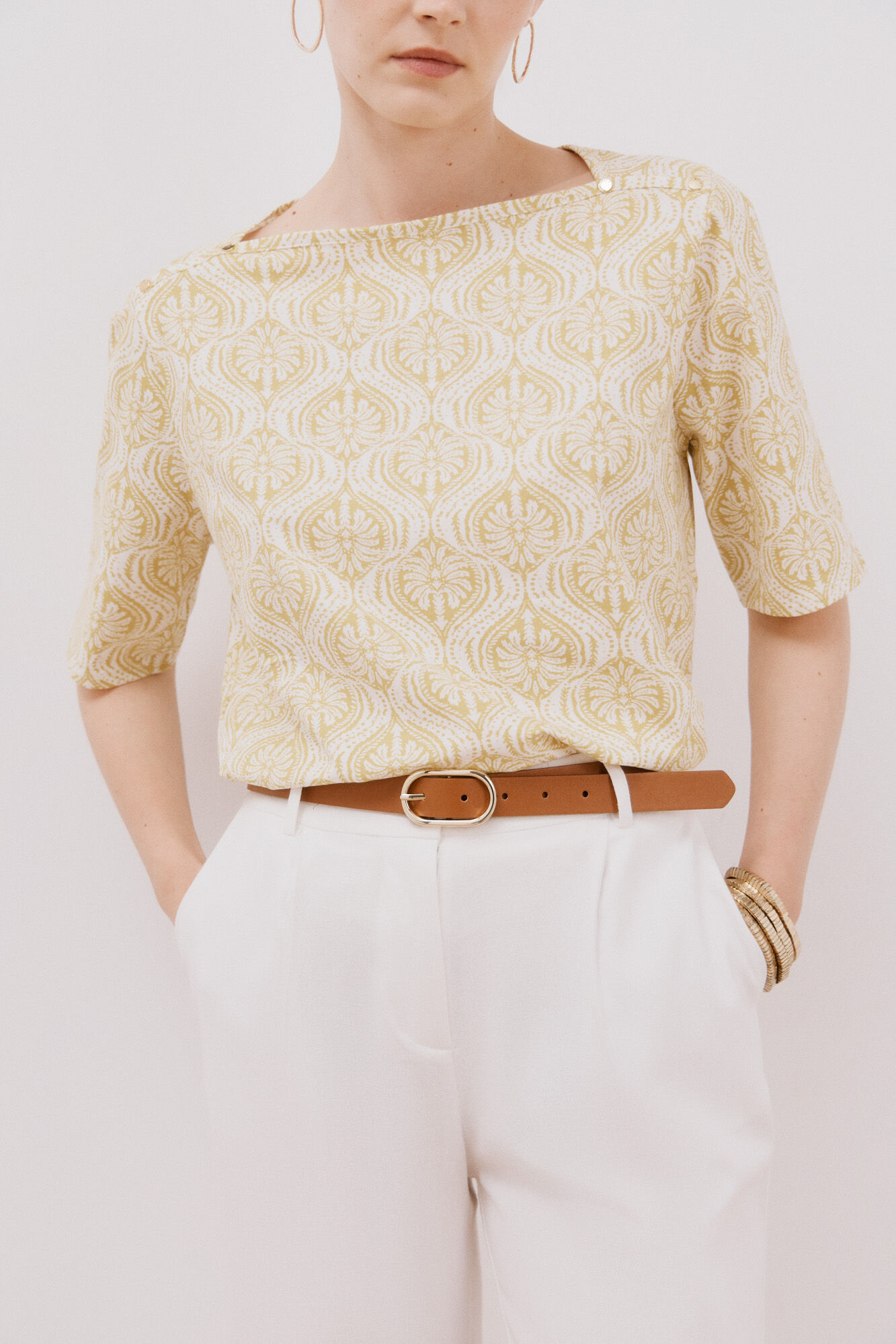 Cortefiel Essential boat neck T-shirt