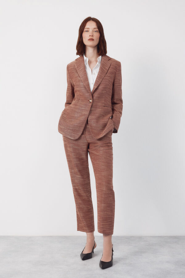 Cortefiel Slim fit trousers Orange