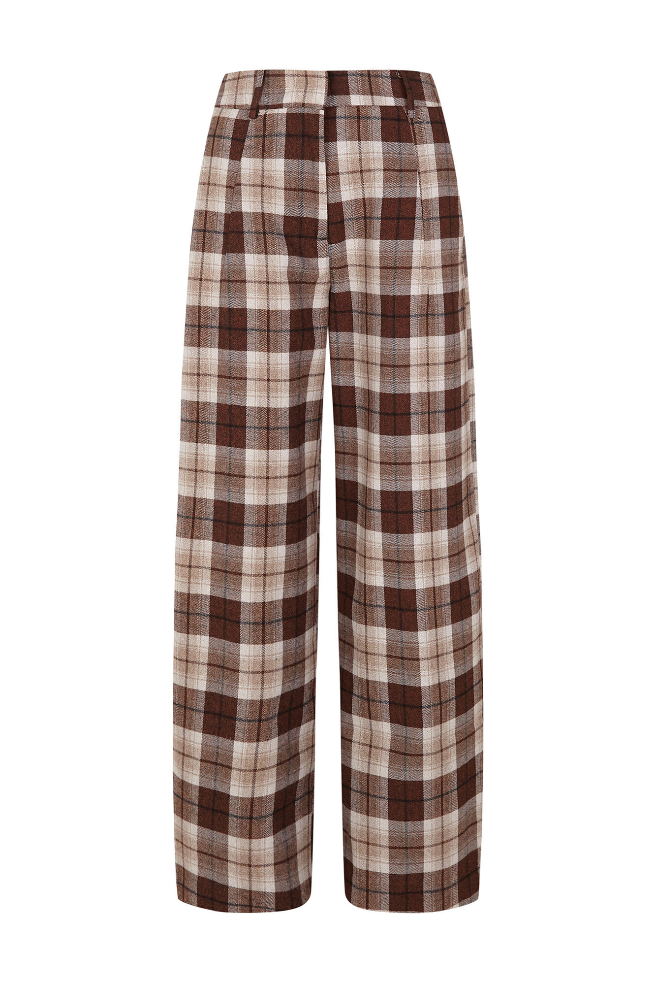 Slowlove Pantal&oacute;n corte barrel de cuadros