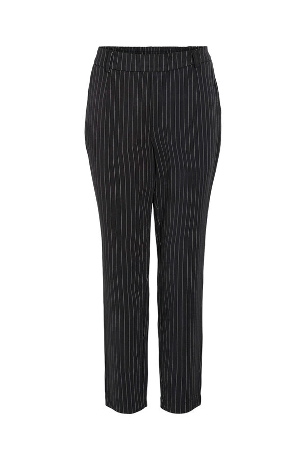 Vila Pantalón de vestir slim fit Negro