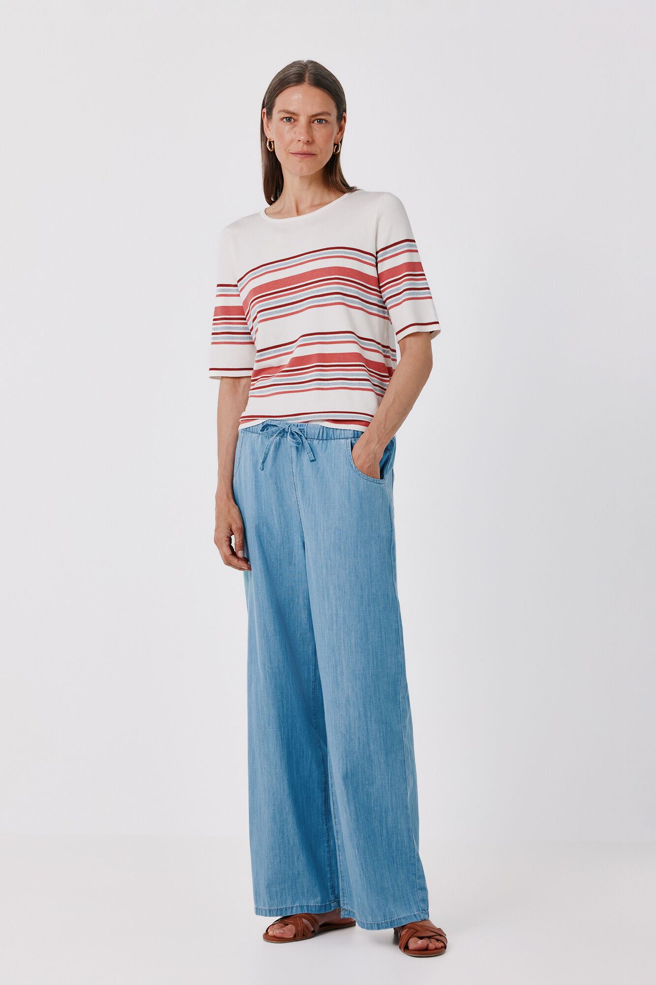 Cortefiel Camisola de riscas multicolor