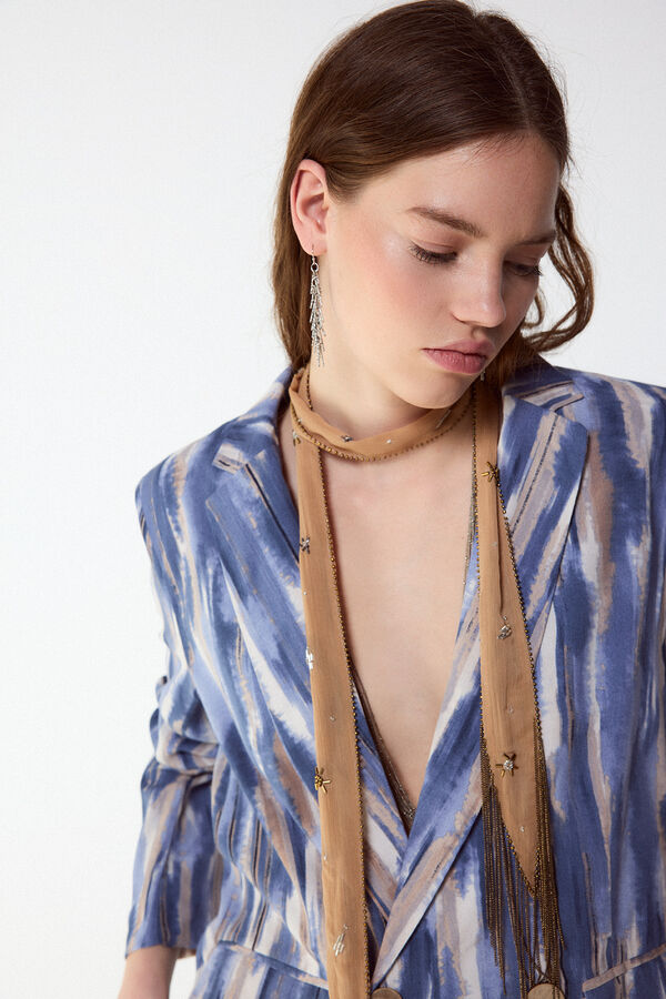 Slowlove Chaqueta blazer estampada Azul