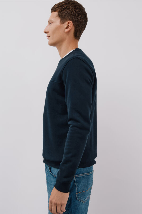 Cortefiel Crew-neck sweatshirt Navy