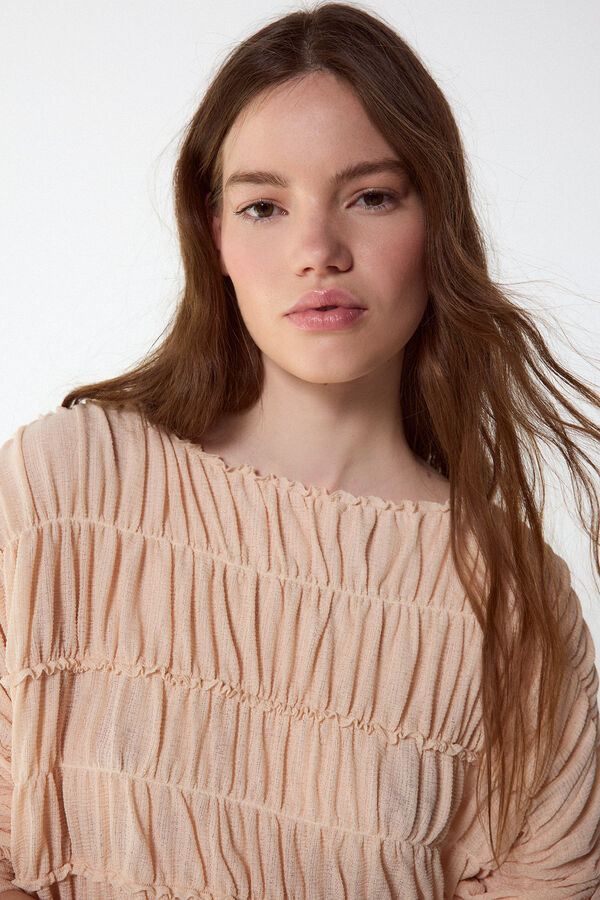 Slowlove Top frunces Laranja