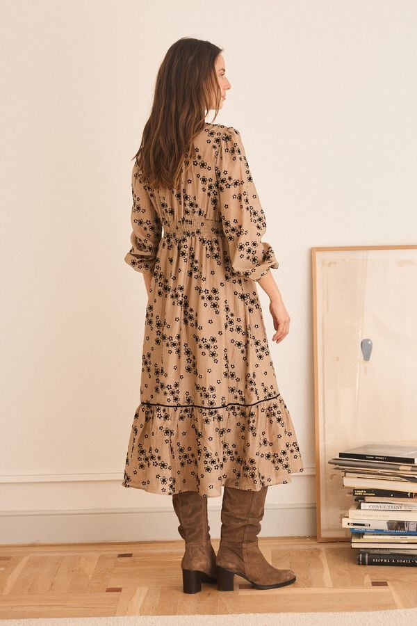 Pol&iacute;n Et Moi Alvenia long dress Beige