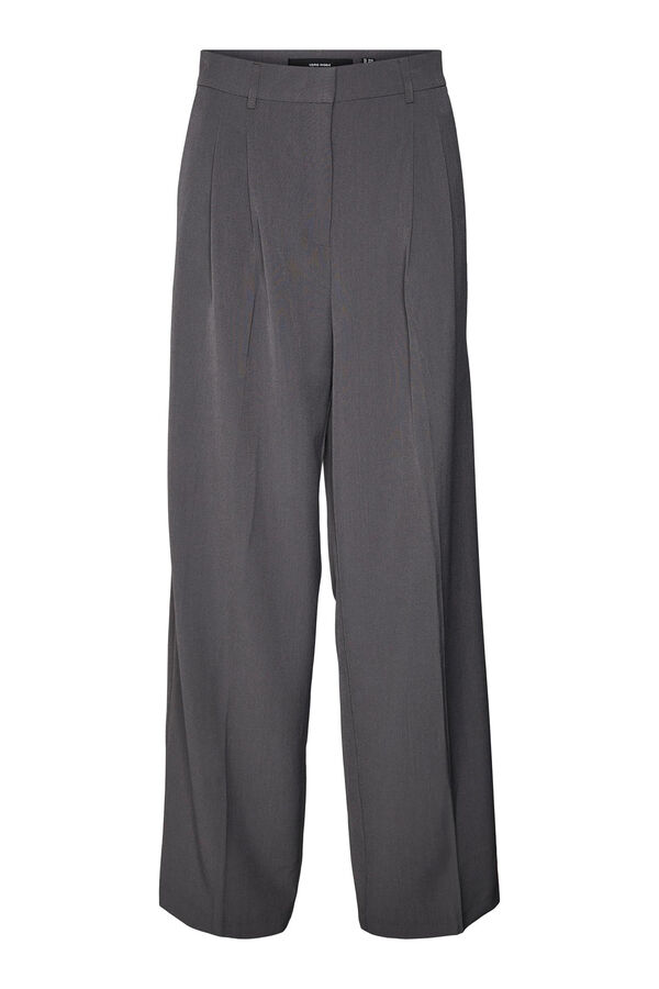 Cortefiel Wide leg dress trousers  Grey