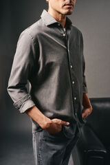 OOTO Camisa de ganga Cinzento