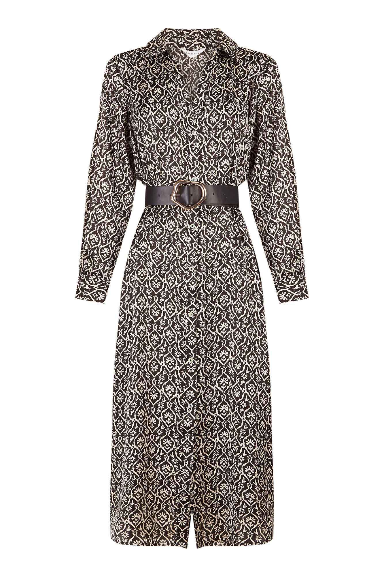 Cortefiel Satin shirt dress
