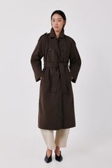 Cortefiel Long trench Dark brown