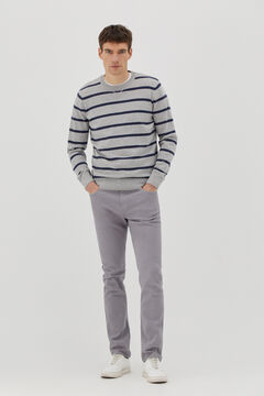 Cortefiel 5-pocket slim fit Coolmax colour trousers Gray