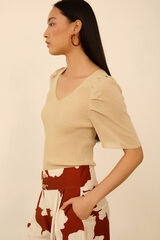 Meisie Short sleeve jumper Gold