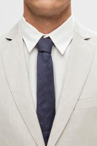 Cortefiel 100% linen tie Grey