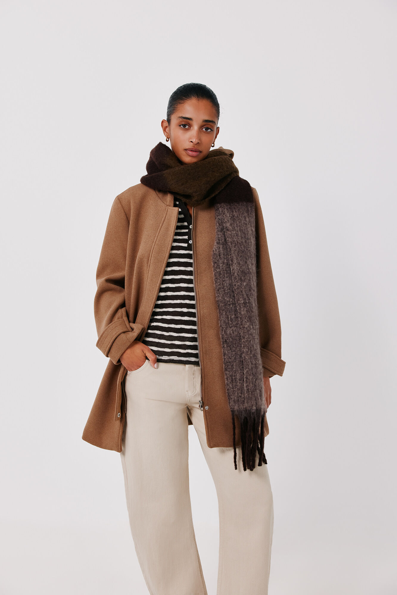 Cortefiel Jacket zip fastening hood