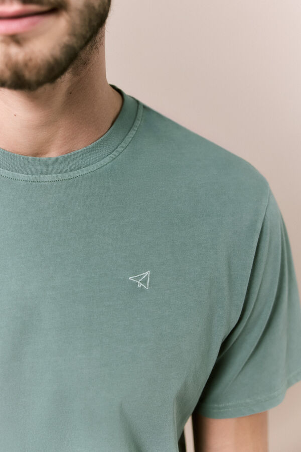 OOTO Washed basic T-shirt Green