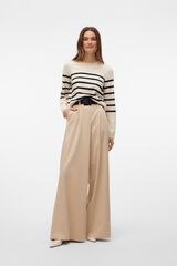 Vero Moda Camisola de malha &agrave;s riscas Tostado