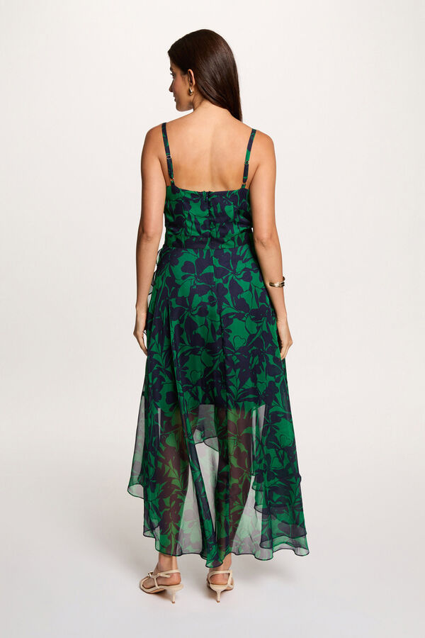 Morgan Vestido midi cruzado Multicolorido