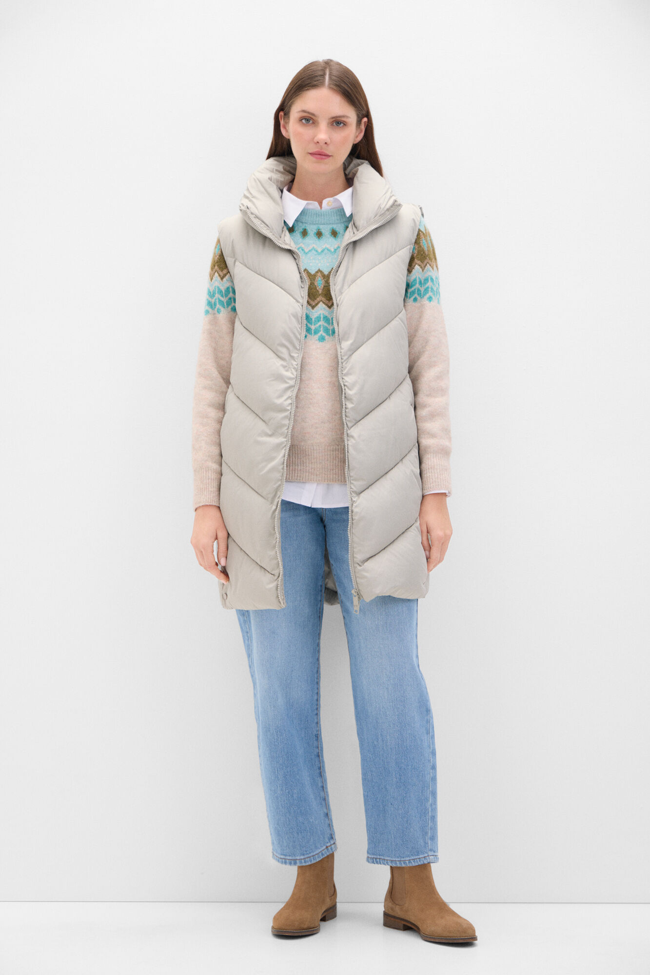 Chalecos Tejidos Chaleco Largo Mujer Cortefiel Chaleco Punto