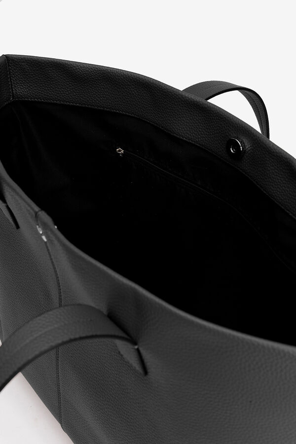 Vilanova Mala tote bag efeito pele Preto