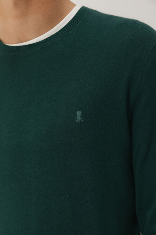 elPulpo Camisola básica com logo Verde