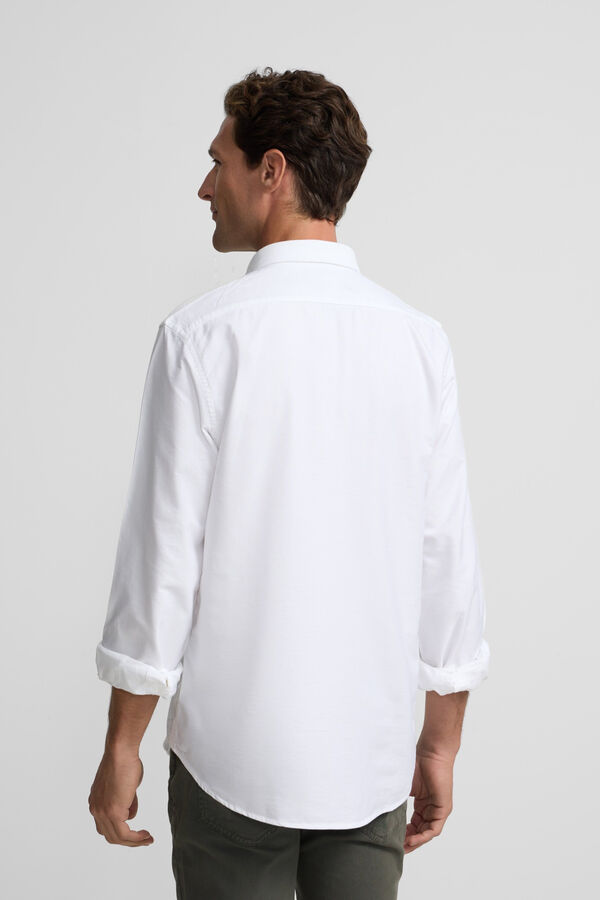 Silbon Camisa esportiva Oxford Branco