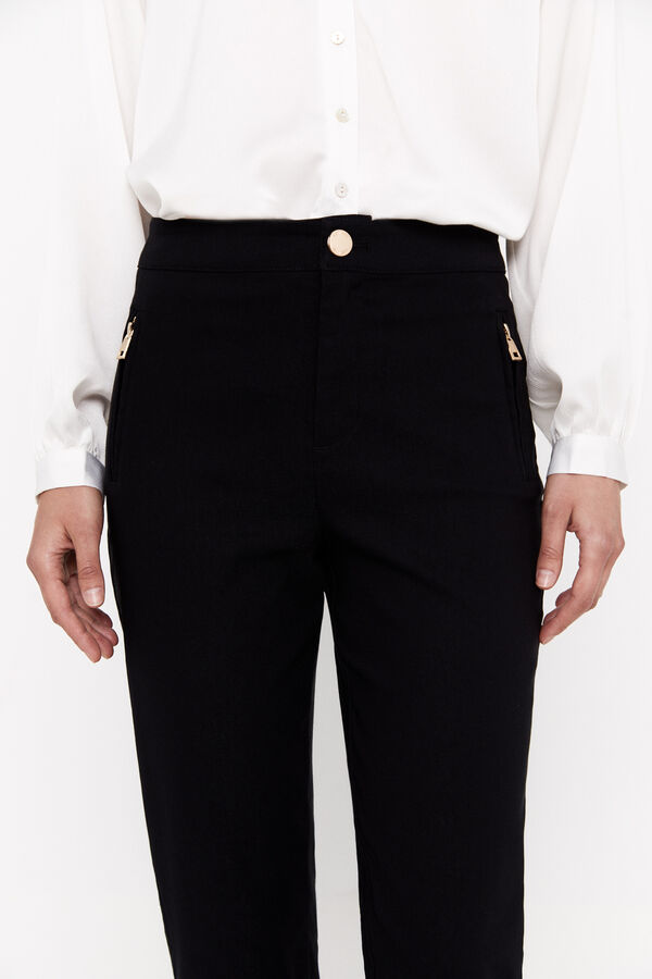 Cortefiel Skinny trousers Black