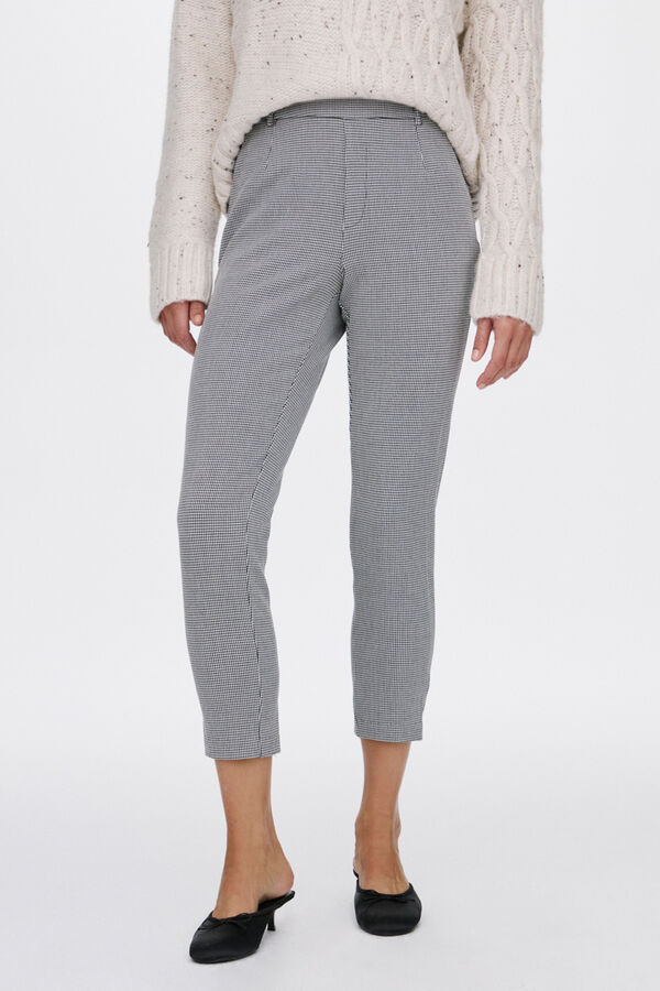 Vila Calças elegantes slim fit Cinzento