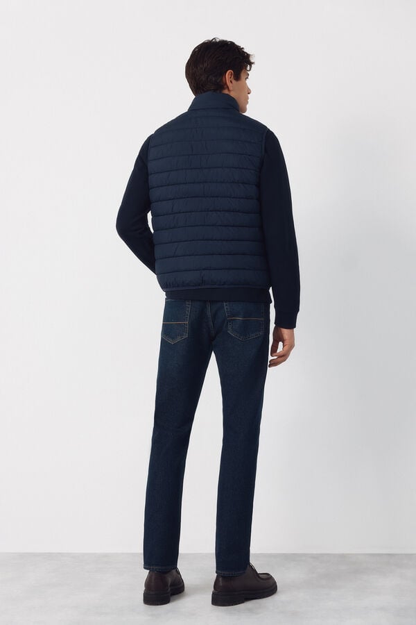 Cortefiel Ultra-light quilted gilet Navy