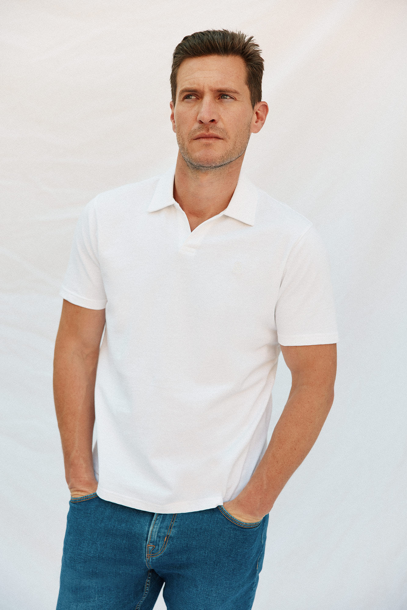 Cortefiel Textured polo shirt