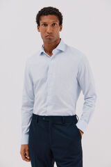 Cortefiel Camisa quadrados fácil de engomar Azul