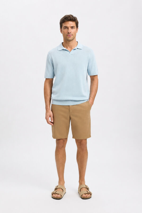 Selected Chino Bermuda shorts Nude