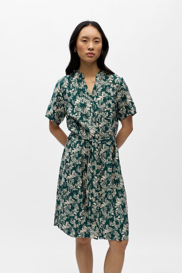 Object Printed short dress Turquoise