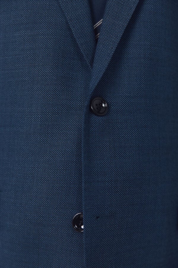 Cortefiel Coolmax bird's eye jacket Blue