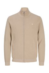 Jack & Jones Casaco de malha 100% algod&atilde;o org&acirc;nico Tostado