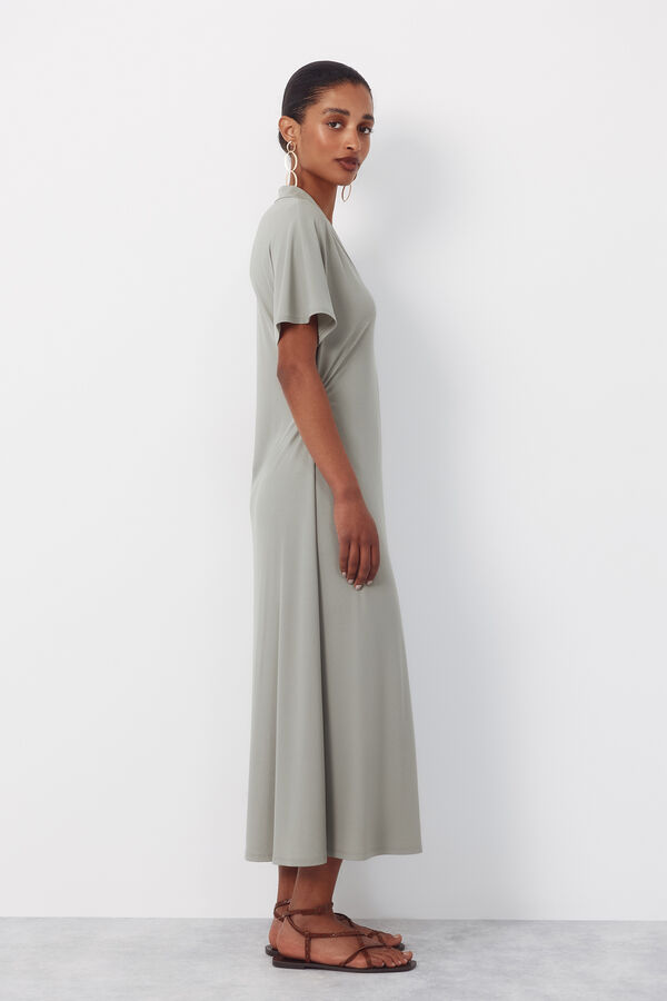 Cortefiel Printed dress Kaki