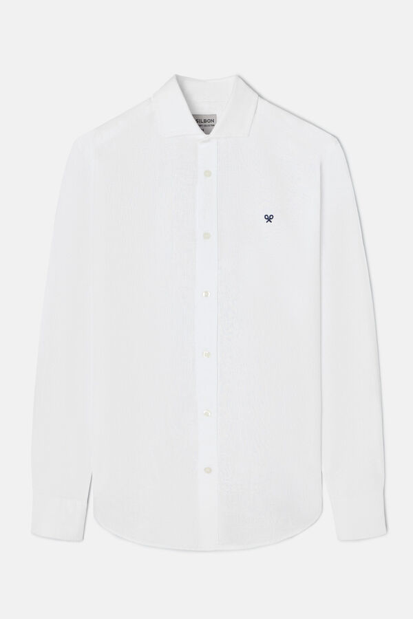 Silbon Camisa esportiva macia Branco